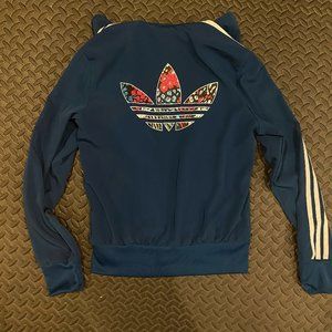 Adidas Originals Floral Zip Up Track Jacket